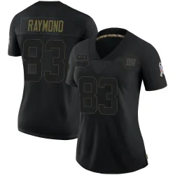 Women's Kalif Raymond New York Giants No.83 Limited 2020 Salute To Service Jersey - Black