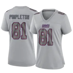 Women's Kalil Pimpleton New York Giants No.81 Game Atmosphere Fashion Jersey - Gray