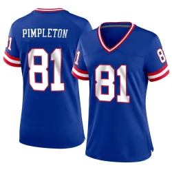 Women's Kalil Pimpleton New York Giants No.81 Game Classic Jersey - Royal