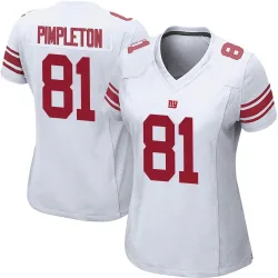 Women's Kalil Pimpleton New York Giants No.81 Game Jersey - White