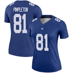 Women's Kalil Pimpleton New York Giants No.81 Legend Jersey - Royal