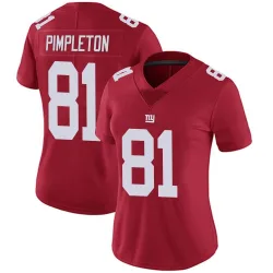 Women's Kalil Pimpleton New York Giants No.81 Limited Alternate Vapor Untouchable Jersey - Red