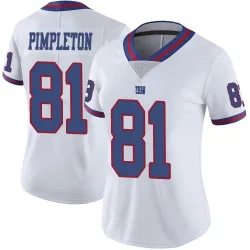 Women's Kalil Pimpleton New York Giants No.81 Limited Color Rush Jersey - White
