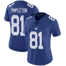 Women's Kalil Pimpleton New York Giants No.81 Limited Team Color Vapor Untouchable Jersey - Royal