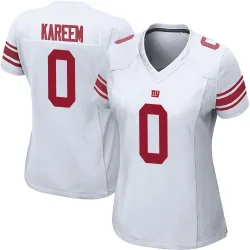 Women's Khalid Kareem New York Giants No.0 Game Jersey - White