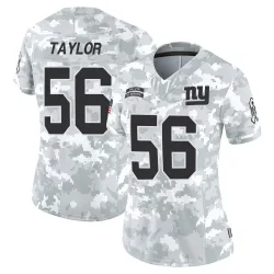 Women's Lawrence Taylor New York Giants No.56 Limited 2024 Salute to Service Jersey - Arctic Camo