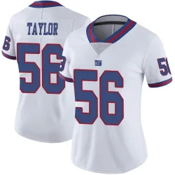 Women's Lawrence Taylor New York Giants No.56 Limited Color Rush Jersey - White
