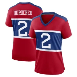 Women's Leo Durocher New York Giants No.2 Game Century Alternate Jersey - Red