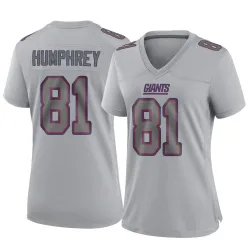 Women's Lil'Jordan Humphrey New York Giants No.81 Game Atmosphere Fashion Jersey - Gray