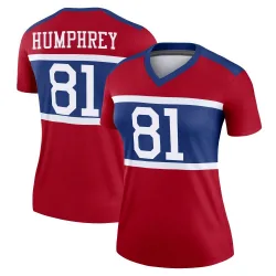 Women's Lil'Jordan Humphrey New York Giants No.81 Legend Century Alternate Jersey - Red