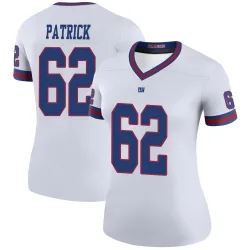 Women's Lucas Patrick New York Giants No.62 Legend Color Rush Jersey - White