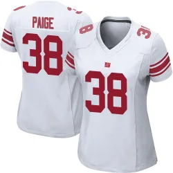 Women's Makari Paige New York Giants No.38 Game Jersey - White