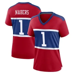 Women's Malik Nabers New York Giants No.1 Game Century Alternate Jersey - Red