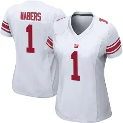 Women's Malik Nabers New York Giants No.1 Game Jersey - White
