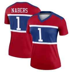 Women's Malik Nabers New York Giants No.1 Legend Century Alternate Jersey - Red