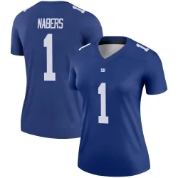 Women's Malik Nabers New York Giants No.1 Legend Jersey - Royal
