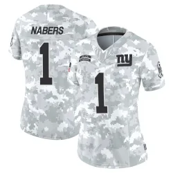 Women's Malik Nabers New York Giants No.1 Limited 2024 Salute to Service Jersey - Arctic Camo