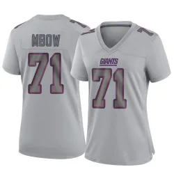 Women's Marcus Mbow New York Giants No.71 Game Atmosphere Fashion Jersey - Gray