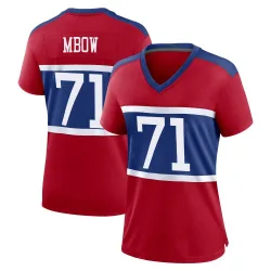 Women's Marcus Mbow New York Giants No.71 Game Century Alternate Jersey - Red