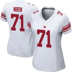 Women's Marcus Mbow New York Giants No.71 Game Jersey - White