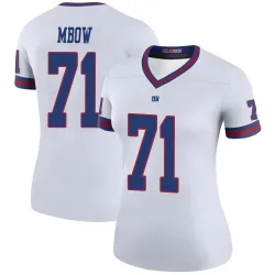 Women's Marcus Mbow New York Giants No.71 Legend Color Rush Jersey - White