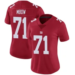 Women's Marcus Mbow New York Giants No.71 Limited Alternate Vapor Untouchable Jersey - Red