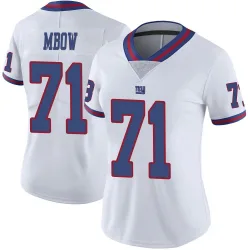 Women's Marcus Mbow New York Giants No.71 Limited Color Rush Jersey - White