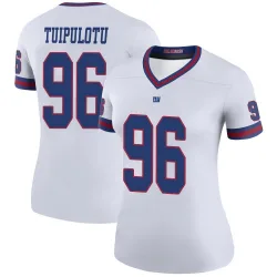 Women's Marlon Tuipulotu New York Giants No.96 Legend Color Rush Jersey - White