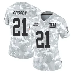Women's Mason Crosby New York Giants No.21 Limited 2024 Salute to Service Jersey - Arctic Camo