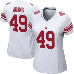 Women's Matthew Adams New York Giants No.49 Game Jersey - White