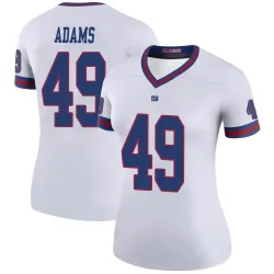 Women's Matthew Adams New York Giants No.49 Legend Color Rush Jersey - White