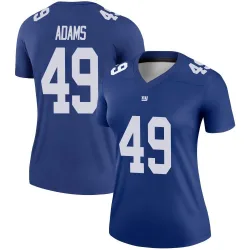 Women's Matthew Adams New York Giants No.49 Legend Jersey - Royal