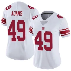 Women's Matthew Adams New York Giants No.49 Limited Vapor Untouchable Jersey - White