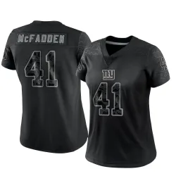 Women's Micah McFadden New York Giants No.41 Limited Reflective Jersey - Black
