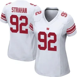 Women's Michael Strahan New York Giants No.92 Game Jersey - White