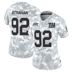 Women's Michael Strahan New York Giants No.92 Limited 2024 Salute to Service Jersey - Arctic Camo