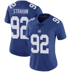 Women's Michael Strahan New York Giants No.92 Limited Team Color Vapor Untouchable Jersey - Royal