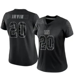 Women's Monte Irvin New York Giants No.20 Limited Reflective Jersey - Black
