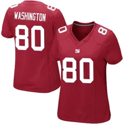Women's Montrell Washington New York Giants No.80 Game Alternate Jersey - Red