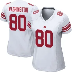 Women's Montrell Washington New York Giants No.80 Game Jersey - White