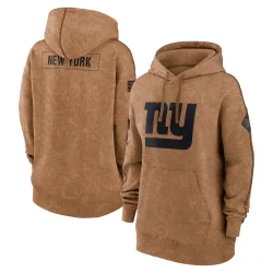 Women's New York Giants No. 2023 Salute to Service Pullover Hoodie - Brown