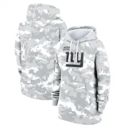 Women's New York Giants No. 2024 Salute To Service Club Fleece Pullover Hoodie - Arctic Camo