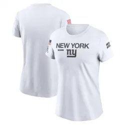 Women's New York Giants No. Legend 2024 Salute To Service Performance T-Shirt - White