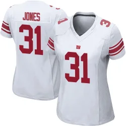 Women's Nic Jones New York Giants No.31 Game Jersey - White