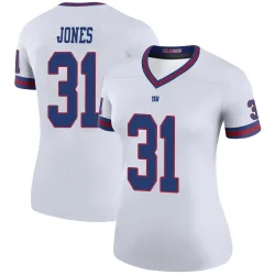 Women's Nic Jones New York Giants No.31 Legend Color Rush Jersey - White
