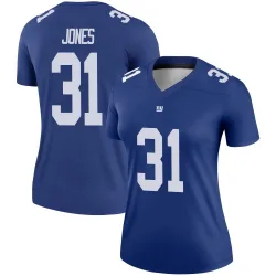 Women's Nic Jones New York Giants No.31 Legend Jersey - Royal
