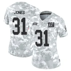 Women's Nic Jones New York Giants No.31 Limited 2024 Salute to Service Jersey - Arctic Camo