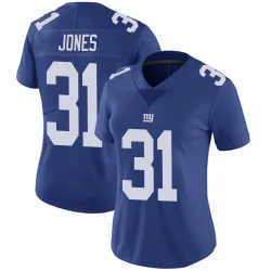 Women's Nic Jones New York Giants No.31 Limited Team Color Vapor Untouchable Jersey - Royal