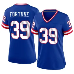 Women's O'Donnell Fortune New York Giants No.39 Game Classic Jersey - Royal