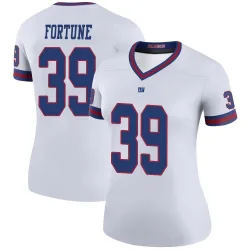 Women's O'Donnell Fortune New York Giants No.39 Legend Color Rush Jersey - White